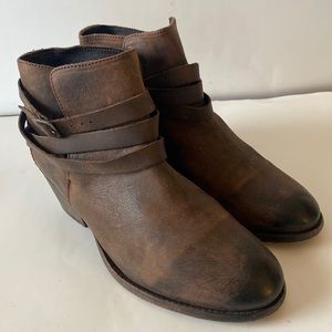 H BY HUDSON Horrigan Brown Leather Ankle Boot Women’s-Sz EU 40